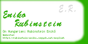 eniko rubinstein business card